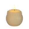 LED wax bloem parel Ø9 h.12 cm beige