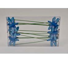 12 Libellen/Stick 7cm blau