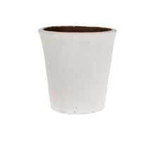 Drahtkorb weiß mit Terrakotta-Topf D13 H15cm