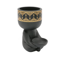 Buddha l.10 b.7.5 h.12.5 cm schwarz - Zement