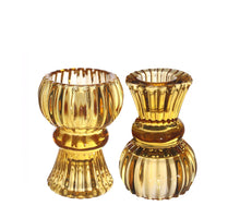 Duo-Kerzenhalter Nora Ø6 x h.8 cm ocker