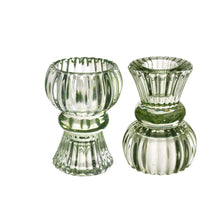 Duo-Kerzenhalter Nora Ø6 x H.8 cm zartgrün