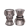 Duo-Kerzenhalter Nora Ø6 x H.8 cm grau
