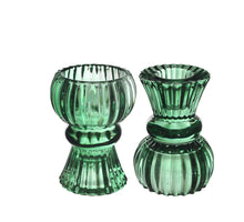 Duo-Kerzenhalter Nora Ø6 x H.8 cm dunkelgrün