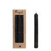 Verzierte Marmorkerzen Ø2,2 H.20 cm schwarz 3er-Set
