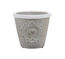 St. 1 Steingut Flowervase rosa Ø13x12.5cm
