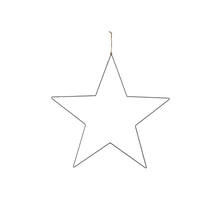 Holzstern 10cm Seil 10pc White-wash