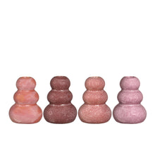 Vase Pebble h.9.5 Ø7 cm rosa 4 Farben sortiert