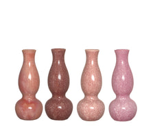Vase Efeu h.15 Ø6 cm rosa 4 Farben sortiert