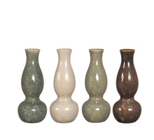 Vase Efeu h.15 Ø6 cm grün 4 Farben sortiert