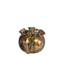 Dazzle Tulpenvase Ø13,5 x H.13cm petrolgold
