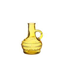 Kleine Glasflasche H.10 Ø6 cm Curry