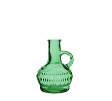 Kleine Glasflasche H. 10 Ø 6 cm Smaragd