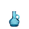 Kleine Glasflasche H.10 Ø6 cm ozeanblau
