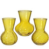 Vase Kristallglas 3er Set Ø13 H.18 cm Curry
