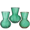 Vase Kristallglas 3er Set Ø13 H.18 cm Smaragd