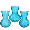 Vase Kristallglas 3er-Set Ø13 H.18 cm ozeanblau
