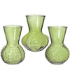 Vase Kristallglas 3er Set Ø13 H.18 cm hellgrün