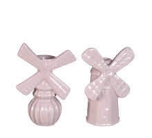 Vaas Windmill l.10,5 w.6,5 h.15,5 cm 2 ass zachtroze