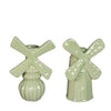 Vaas Windmill l.10,5 w.6,5 h.15,5 cm 2 ass linde groen