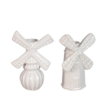 Vaas Windmill l.10,5 w.6,5 h.15,5 cm 2 ass crème zand
