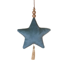 Anhänger Star Velvet 22x5x22cm Türkis