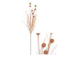 Stiel Pompom Baum Blume mit Glitter 10x10x58cm Kupfer