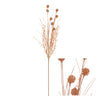 Stiel Pompom Baum Blume mit Glitter 10x10x58cm Kupfer