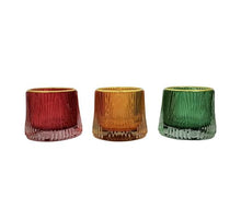 Teelichthalter Castro Glas 3 sortiert D8 H7cm