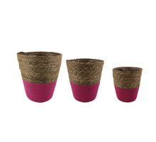 S/3 Topf Jardim w/Kunststoff D30 H35cm Fuchsia