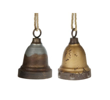 Hängeglocke aus Metall Ø10x15cm Gold/Silber 2er Sortiment
