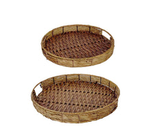S/2 Tablett Halton Hills D48 H6cm Hellbraun