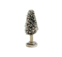 Baum mit Lichtern (exkl. 2xAA Batterie) Rattan Ø13x40cm Flock