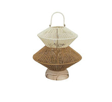 Laterne Tilarán D31 H32cm Natur/Weiß