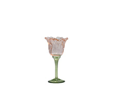 Teelichthalter Flor D9 H20cm Hellrosa