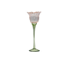 Teelichthalter Flor D9 H26cm Hellrosa
