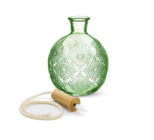 Mit Liebe, Geschenkbox Bologna Flasche Glas + LED-Docht grün