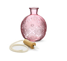 Mit Liebe, Geschenkbox Bologna Flasche Glas + LED-Docht rosa