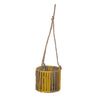 Lantaarn hangend Nicole papiertouw met glas D10 H9/37cm Yellow