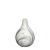 Dazzle Vase Marmor Ø12 x H.18 weiß gold