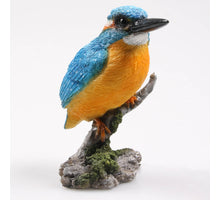 VOGEL EISVOGEL AUF BAUMSTAMM 9X9X15 CM - POLYESTER