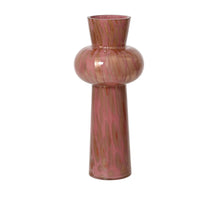 Vaas glas roze/kleur(en) D.18.5cm x H.42cm