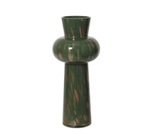 Vaas glas groen/kleur(en) D.12.5cm x H.29.5cm
