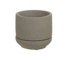 Zement Blumentopf+Untertasse natur Ø 10x9 cm