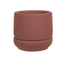 Zement Blumentopf+Untertasse d. Rosa Ø 13.5x13 cm