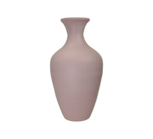 Vase aus gesponnenem Bambus matt rosa Ø 26 x H 49 cm