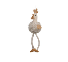 4 Stück Stoff-Hängematten/Hängematten beige Ø 5,5 x 17 cm