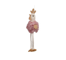 4 Stück Stoffroste/Hängekörbe rosa Ø 5,5 x 17 cm