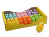w/b. 36 chenille chickens on wire ass. 4 cm