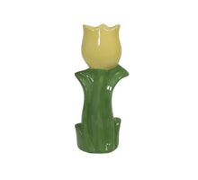 1 Stk. Dolomit-Tulpenvase gelb 20,5 cm